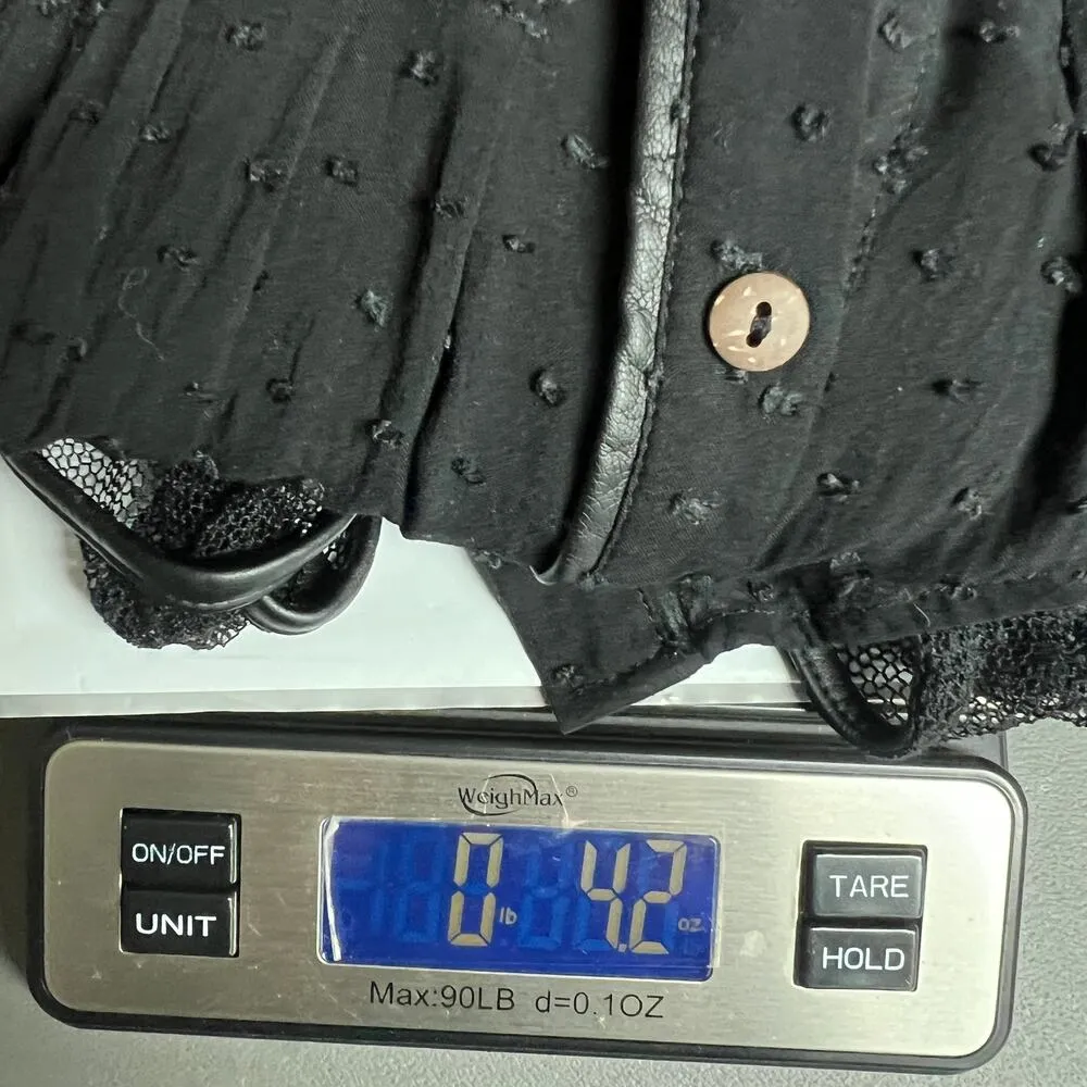 Miss Me Womens Top Large Y2K French Dot Flowy Witchy Goth Rocker Punk Boho Chic - Image 10