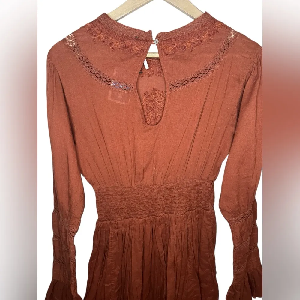 Free People Victorian Waisted Mini Dress Size 2 - Image 7