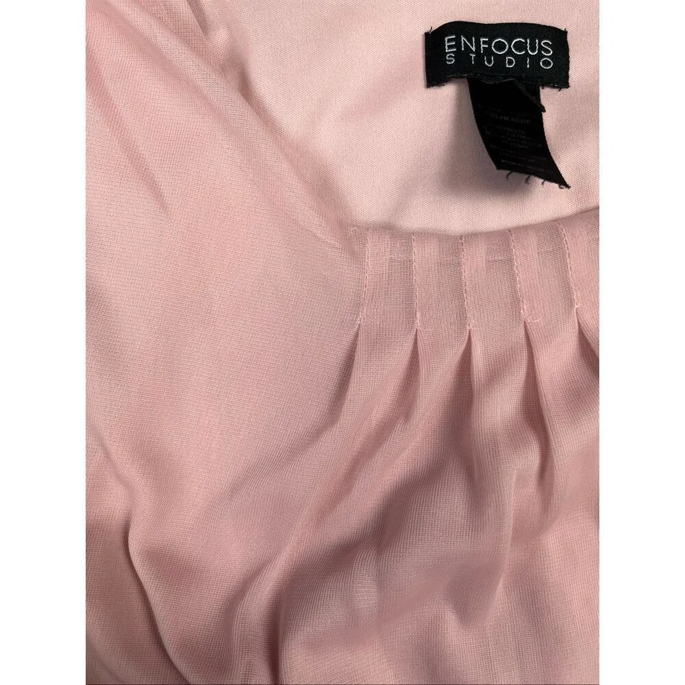 Enfocus Studio Pink Navy Blue Mini Dressy Dress 4 - Image 10