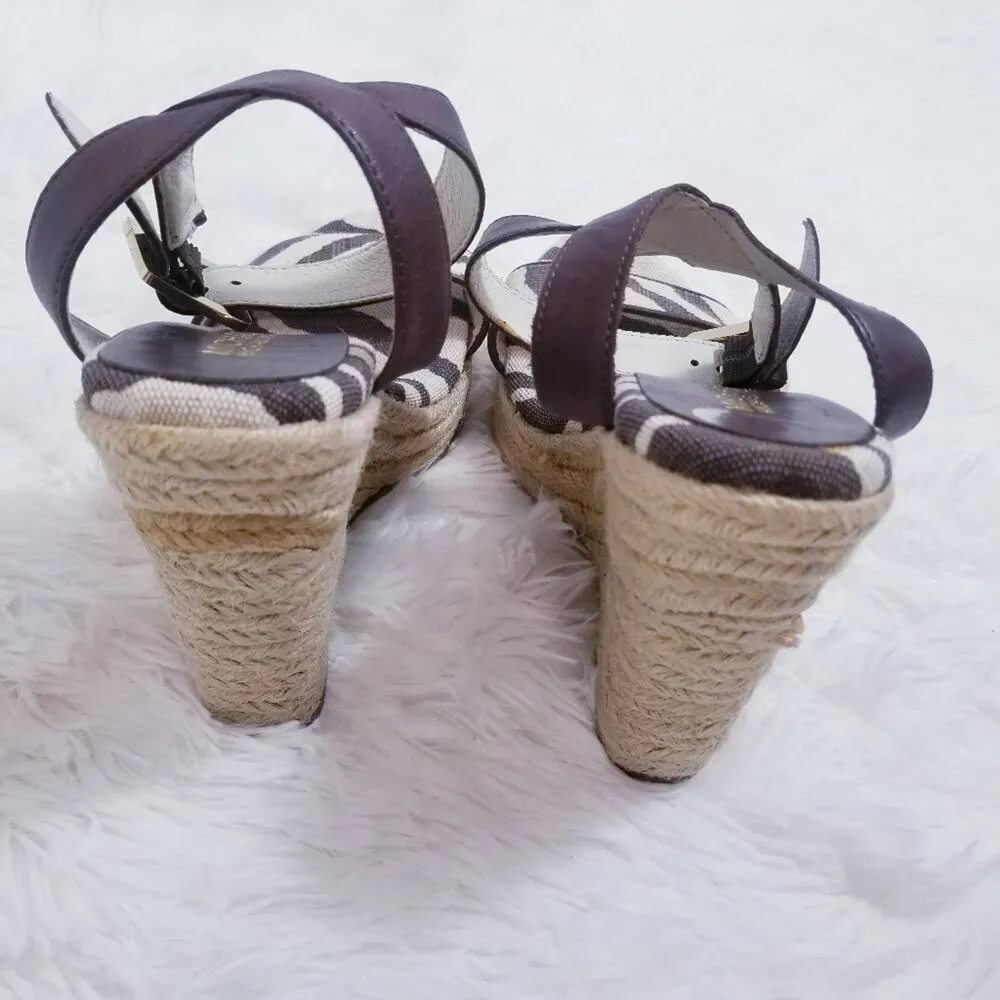 Michael Kors Zebra Print Espadrille Wedge Sandals - Image 4