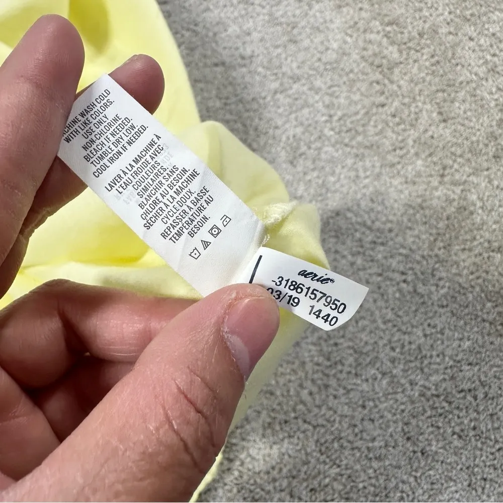 Aerie Women's Yellow Oversized Summer Tunic Top or Swimsuit Cover in Yellow SP - Image 8