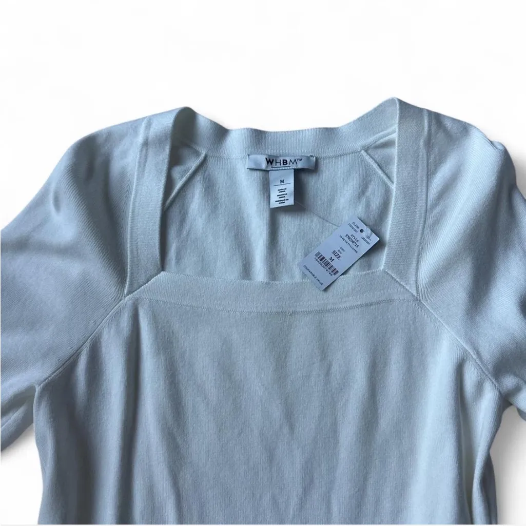 White House Black Market square neck long sleeve sweater - Image 2