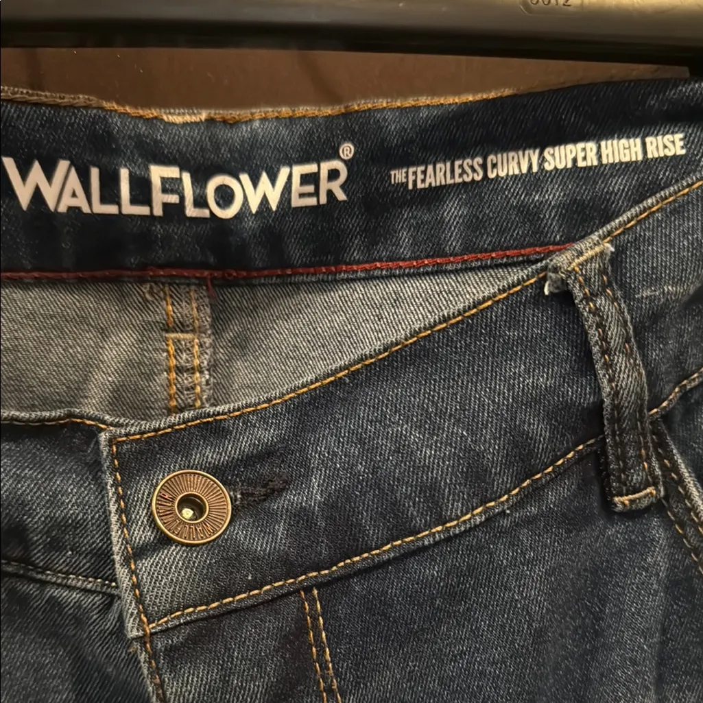 Wallflower Fearless Curvy Super High Rise Straight, Insta Vintage, Size 18W Blue - Image 5