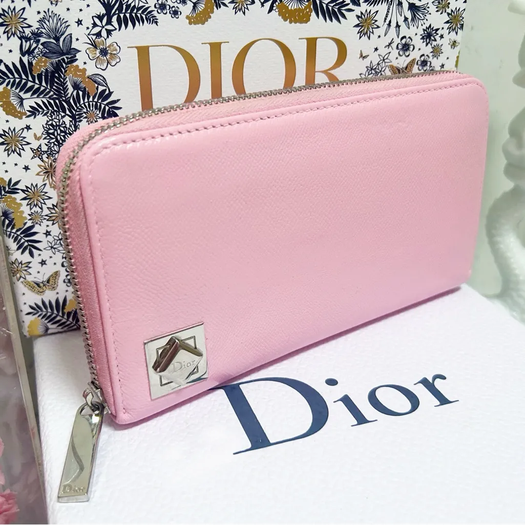 Authentic Dior Baby Pink Turn Me Long Continental Zip Wallet / Clutch - Image 11