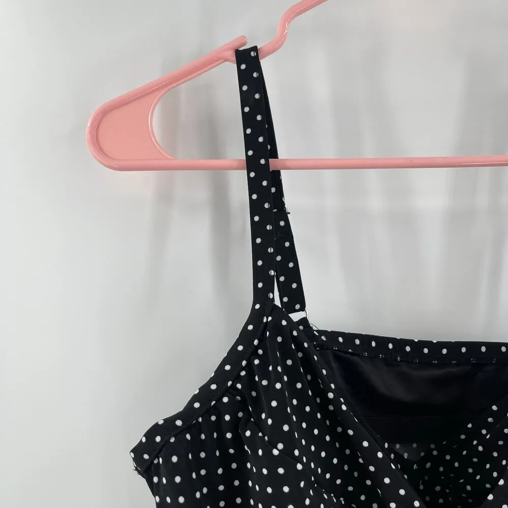 Miraclesuit Tankini Top Size 12 Pin Point Love Knot Black White Polka Dot NWT - Image 11