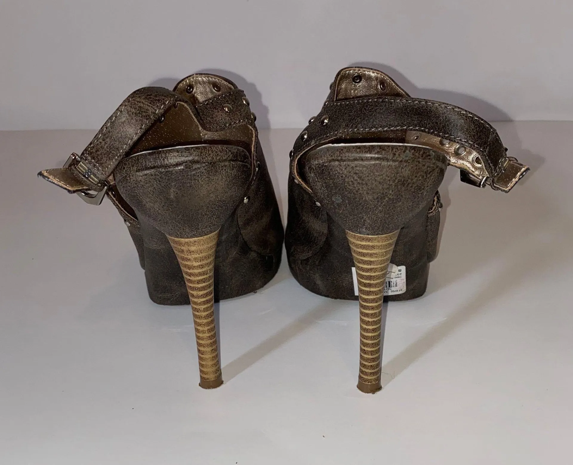 Open Toed Studded Stilettos - Image 4