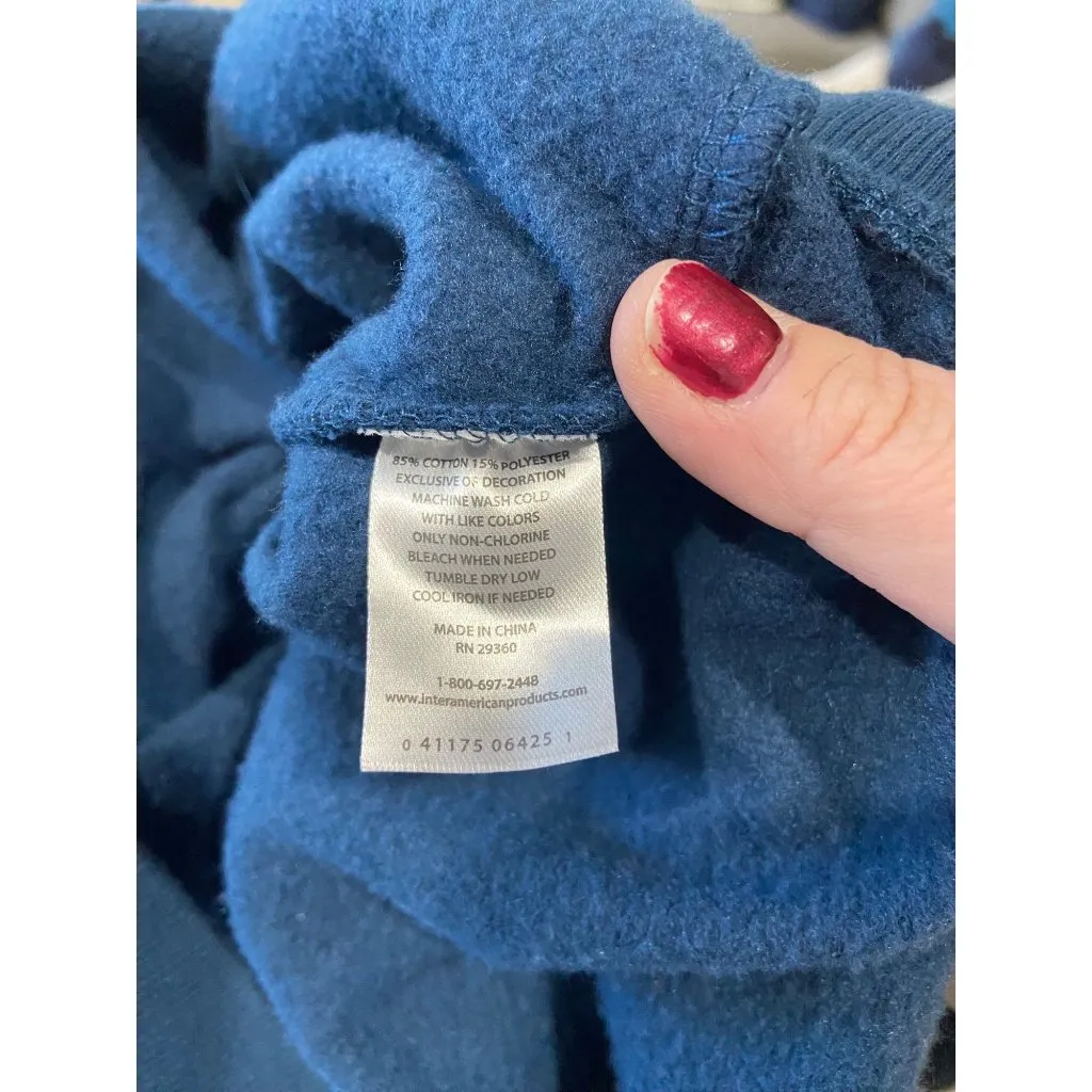 Dip Paris Embroidered Sweatshirt Navy Blue Size 1X - Image 4