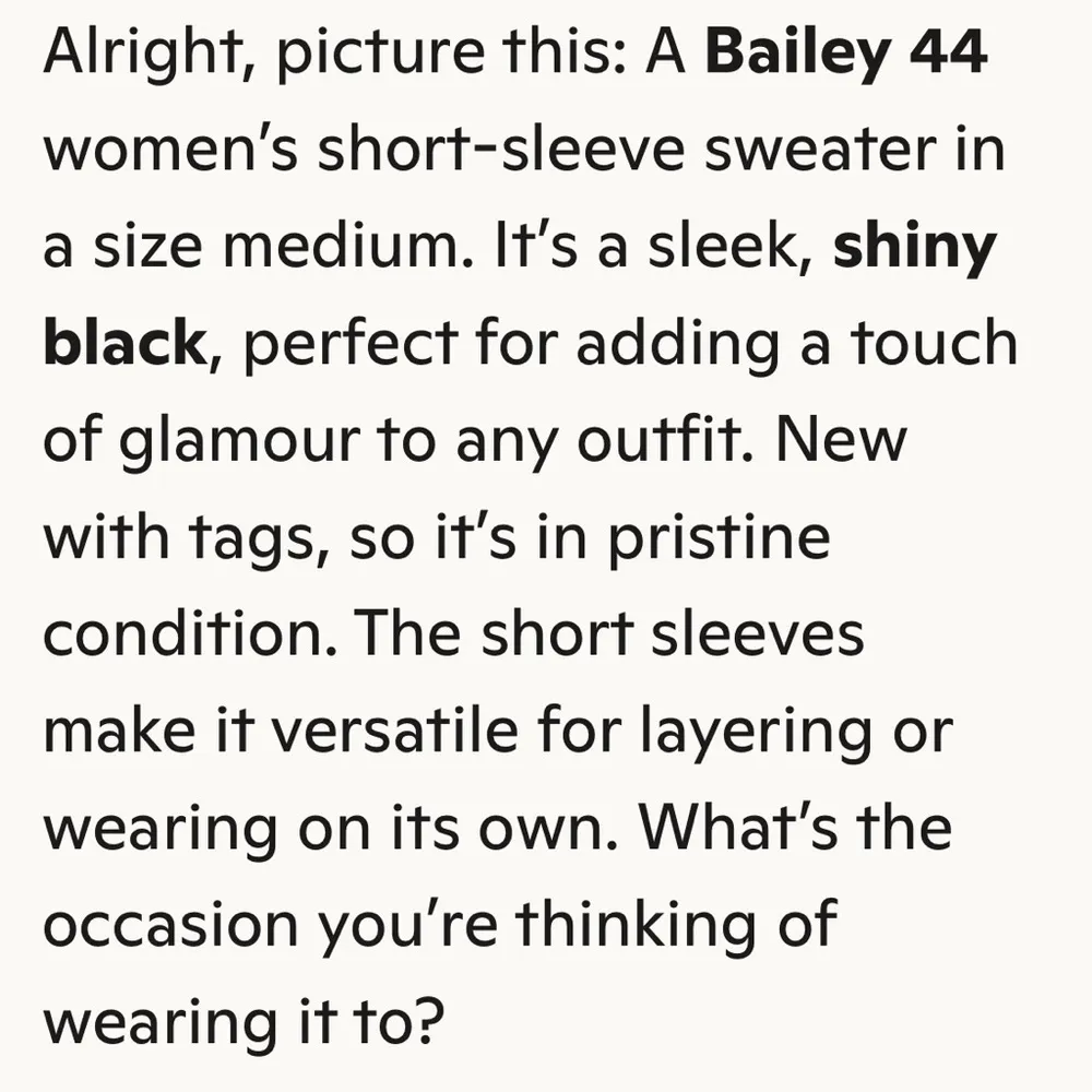 Anthro Bailey 44 Women’s Shiny Black Short Sleeve Sweater Sz M NWT MSRP: $150 - Image 6