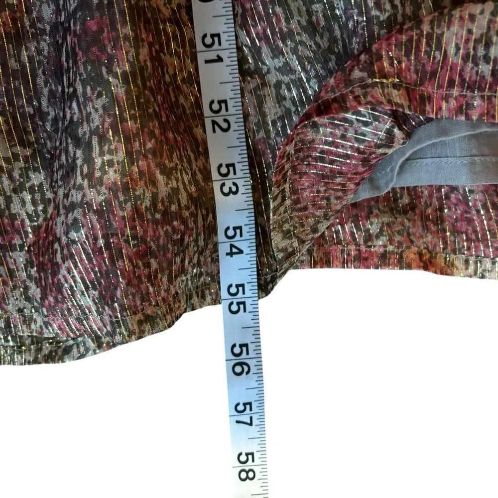 NWT Raga Zuri Long Sleeve Maxi Gold Metallic Dress Oversized Size M $245 MSRP - Image 12