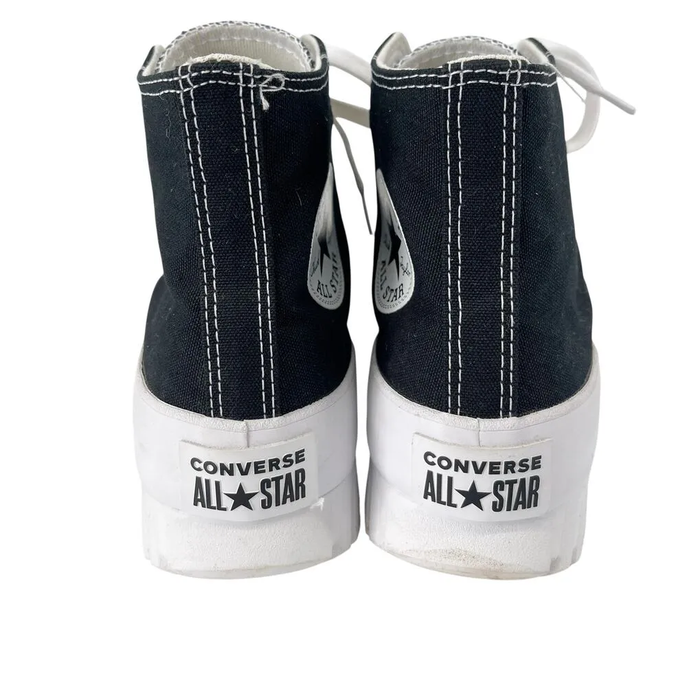 Converse All Star Lugged High Top Sneaker Women's Size 8 Black White Mens 6 - Image 7