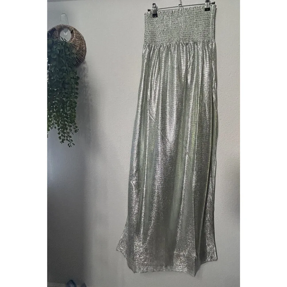 NEW Kurt Geiger Shoreditch Iridescent Maxi Dress Size Small Beachy Swim Cover Up - Image 4