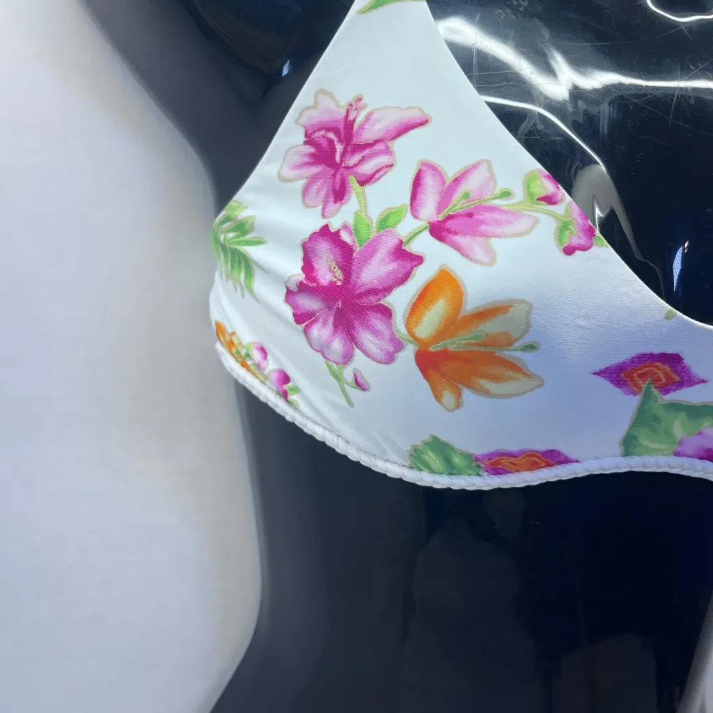 Frankie's Bikinis Floral White Bikini Set - Image 4
