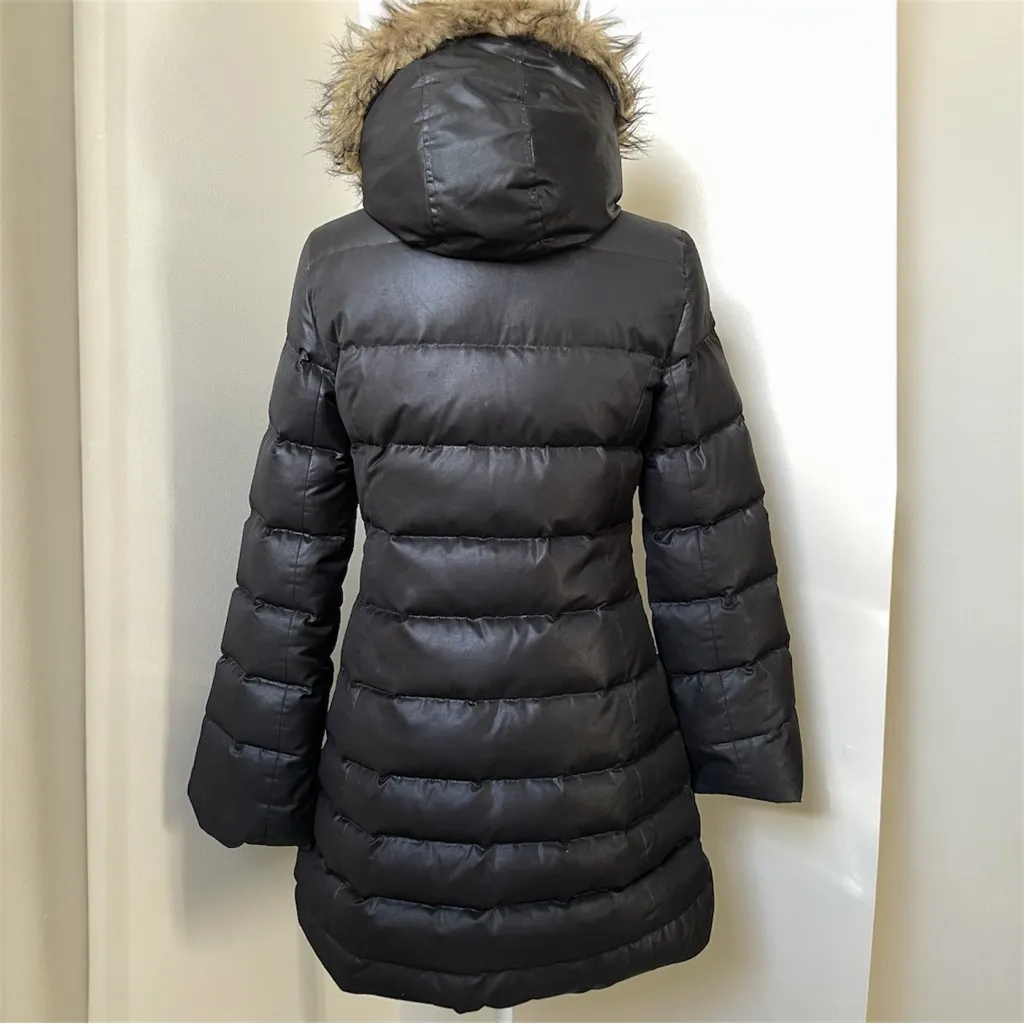 Soia & Kyo Down Puffer Parka Coat Faux Fur Hood - XS - Image 3