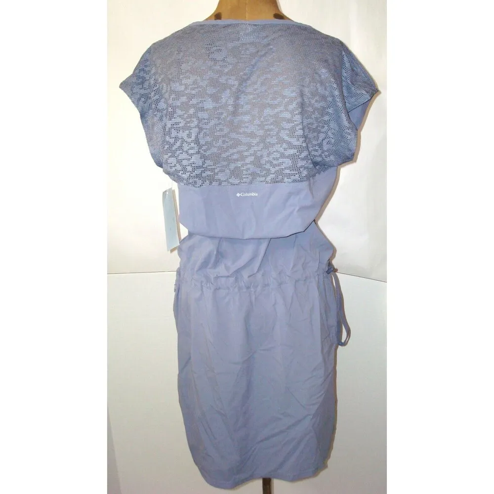 NWT New Womens Columbia Peak to Point Dress M Logo Purple Open Lace Back Cooling - Image 8