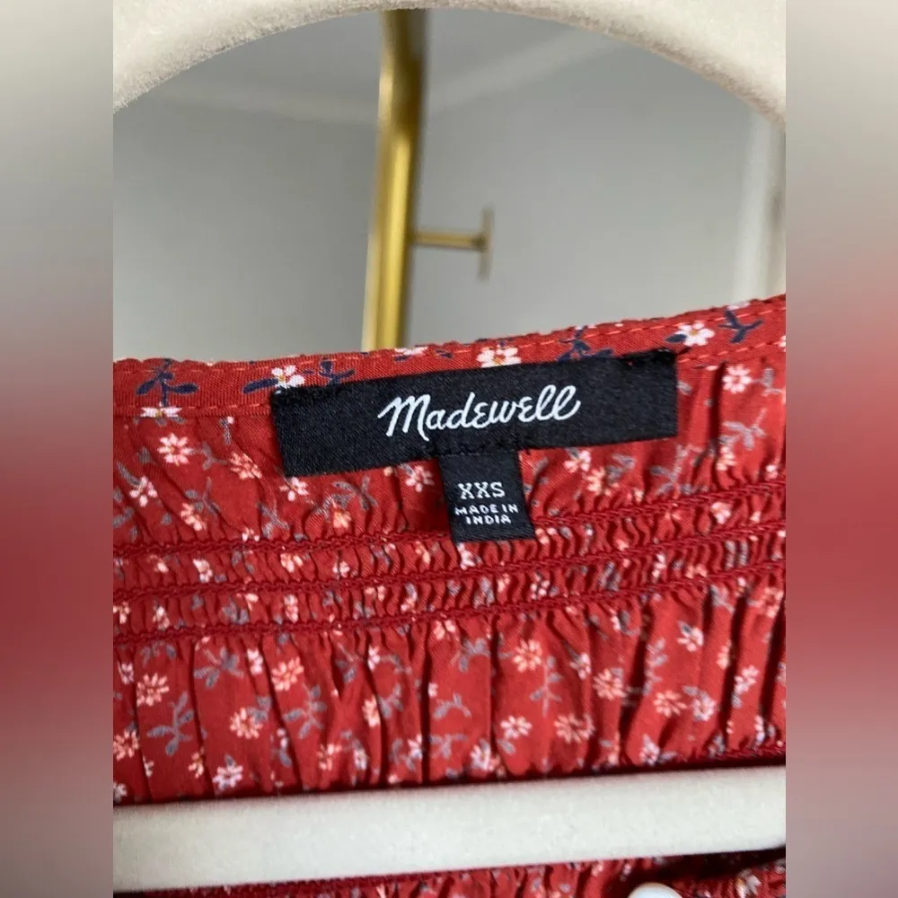 Madewell Ditsy Floral Midi Dress Button XXS Cottagecore Autumn Boho Hipster Folk - Image 7