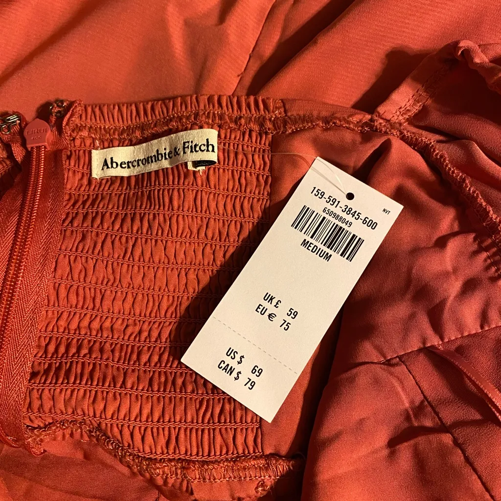 ❤️ NWT Abercrombie Sweetheart Neck Long Sleeve Dress - Image 4