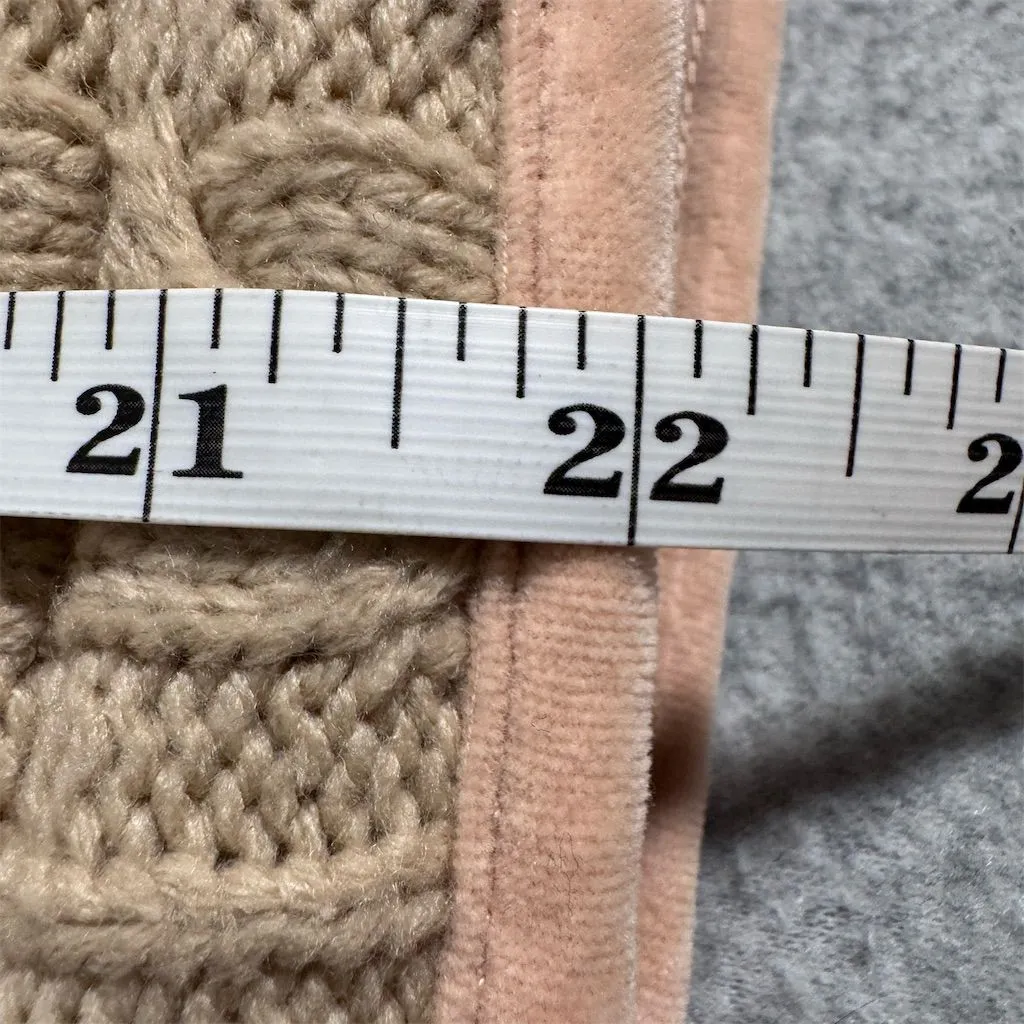 BB Dakota Women's Beige Cable-Knit Sweater Vest Size M - Image 11