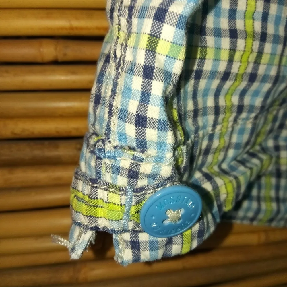 Mossimo 11 Blue Yellow Plaid Short Shorts Size undefined - Image 6