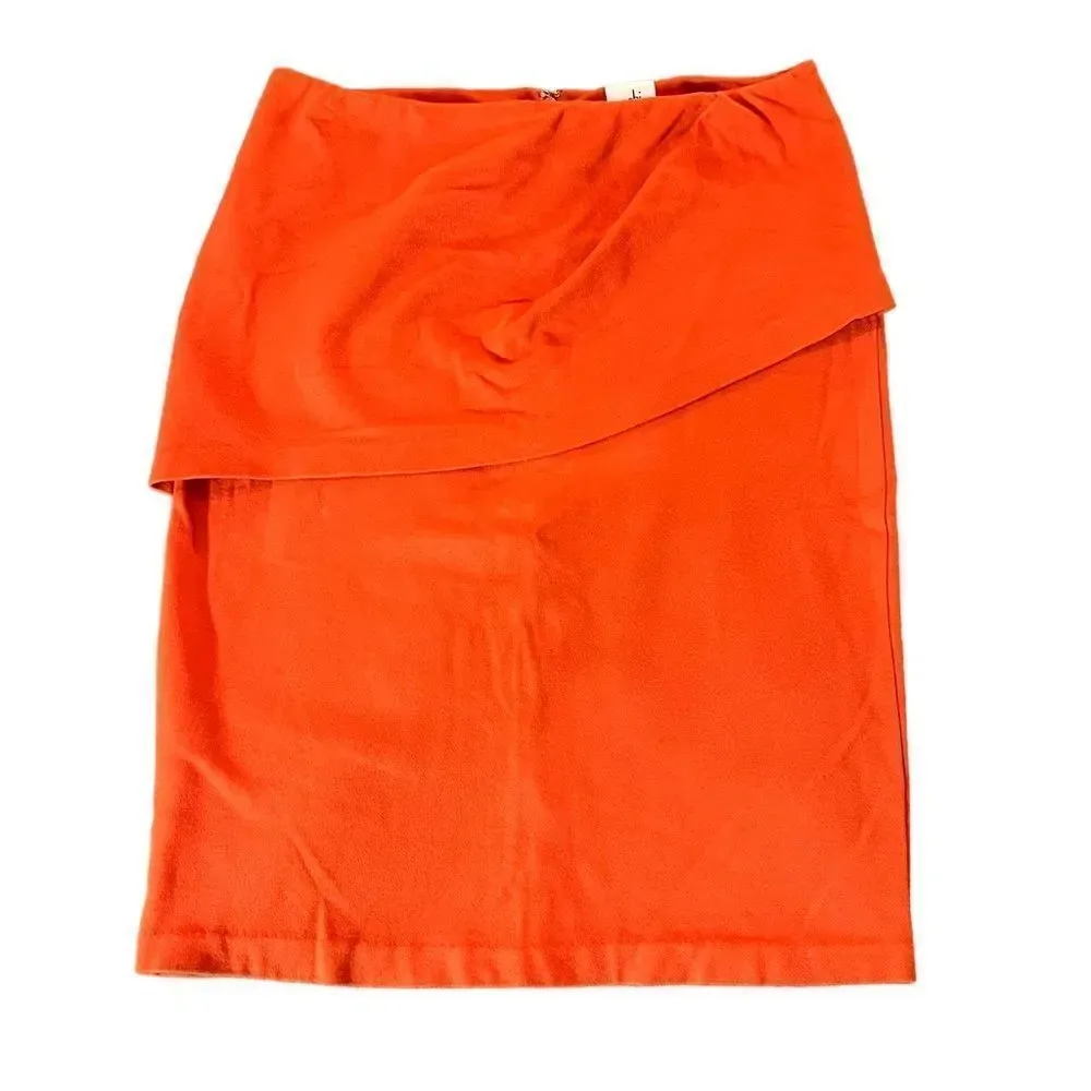 Cabi Overlay Orange Pencil Skirt Size 8 - Image 3