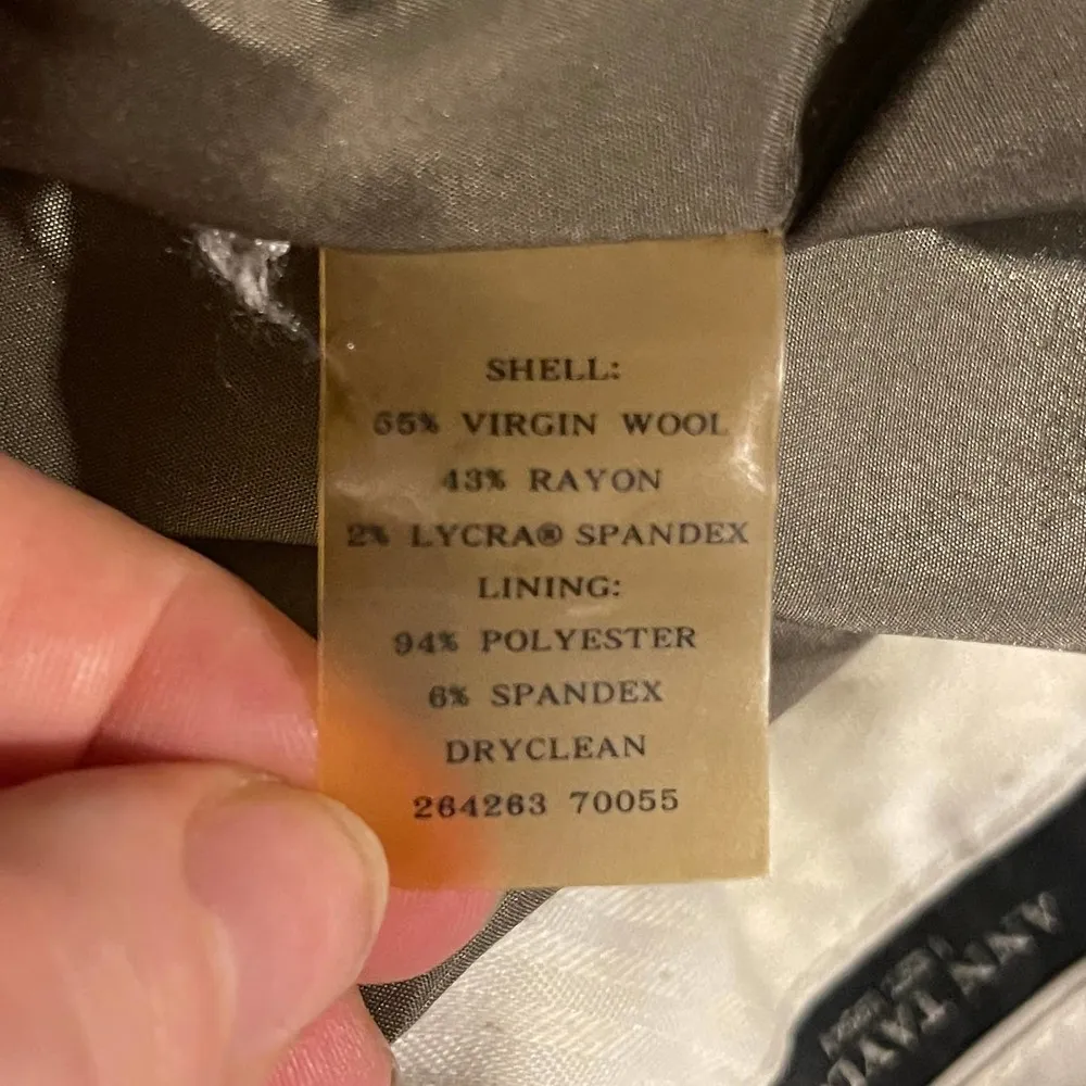 ANN TAYLOR Brown Wool Flare Leg Flat Front Dress Pants - Image 7