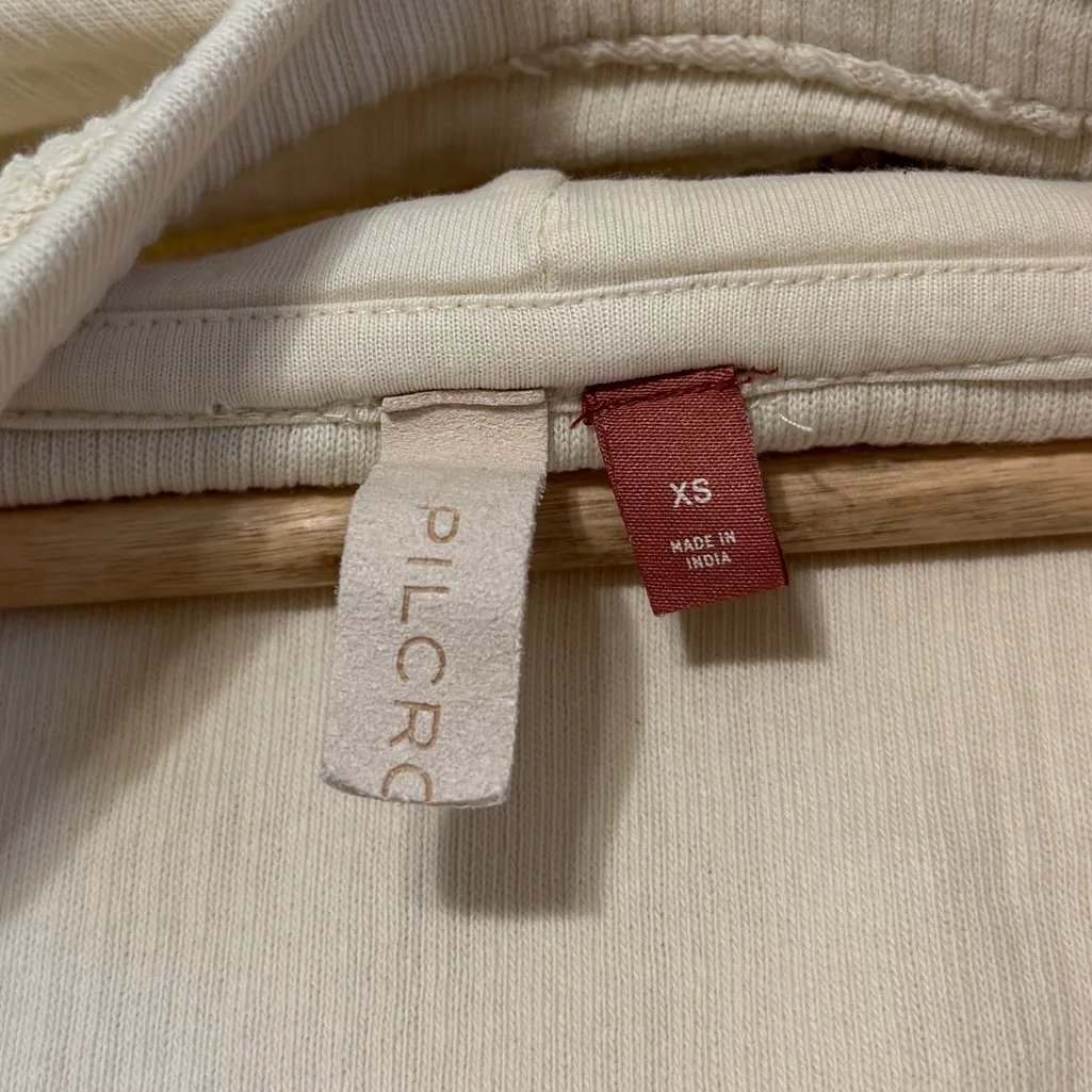 Anthropologie Pilcro Cutout Hoodie Size XS Oversized Ribbed Luna Briggs - Image 3