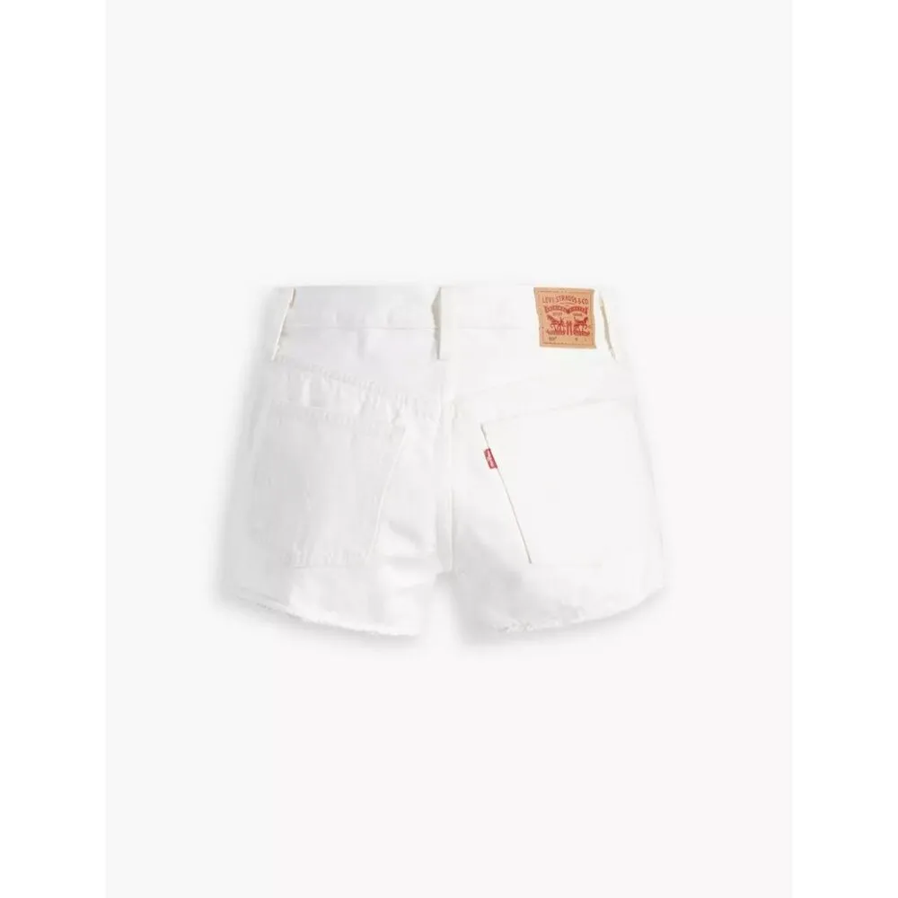 Levi's Premium 501 Original Fit High Rise Women's Shorts White Size 27 - Image 4