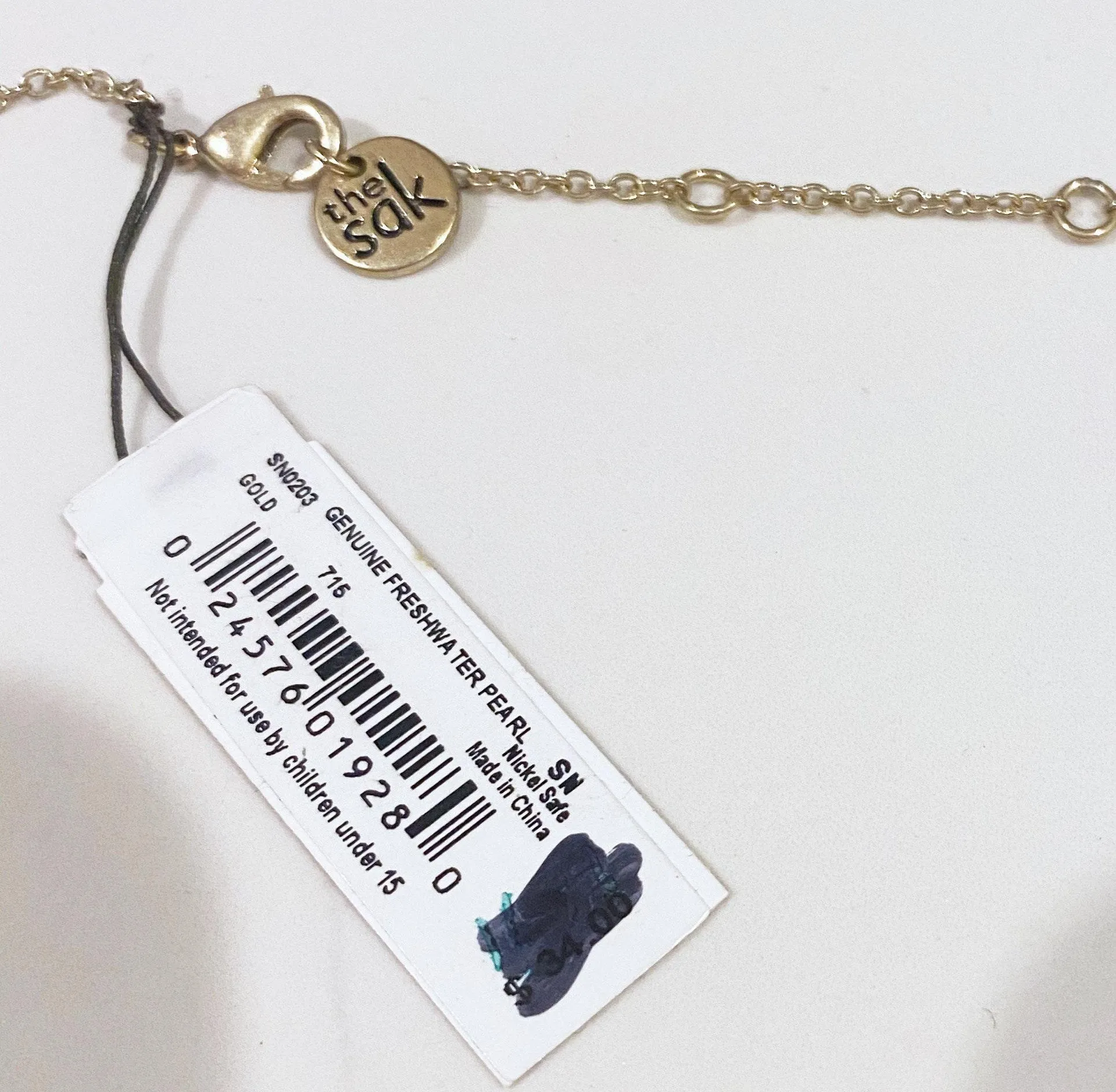 The Sak Gold, Pearl And Rhinestone Necklace And Earring Set - Image 4