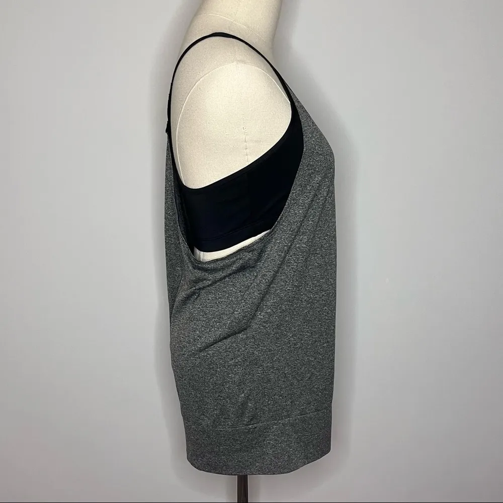 CHAMPION C9 Loose Fit Gray Racer Back Tank Top Built-In Sports Bra Small - Image 5