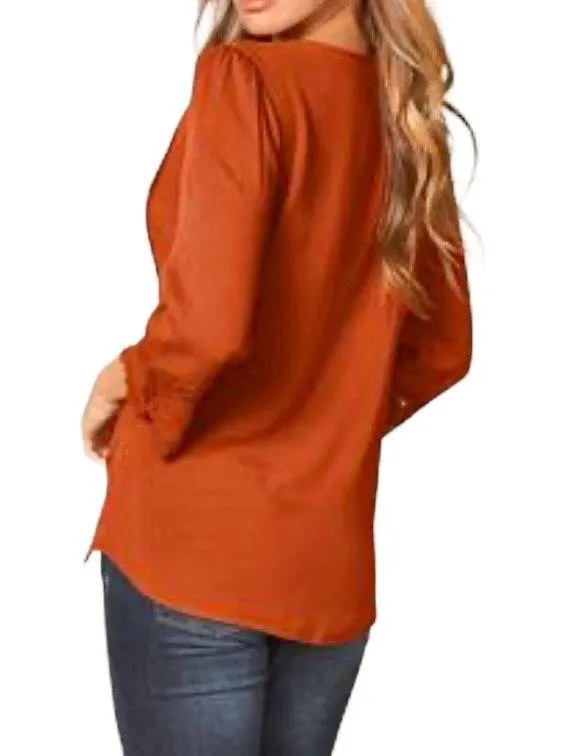 Venus Lace Detail Button Up Top - Image 2