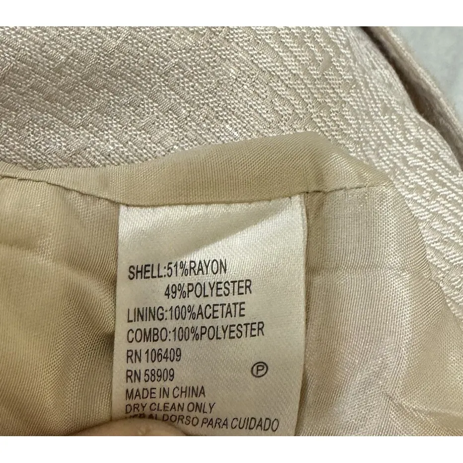 NWT Antonio Melani Dress 14 Marble Metallic‎ Taupe Beige Tweed Color Block $169 - Image 3