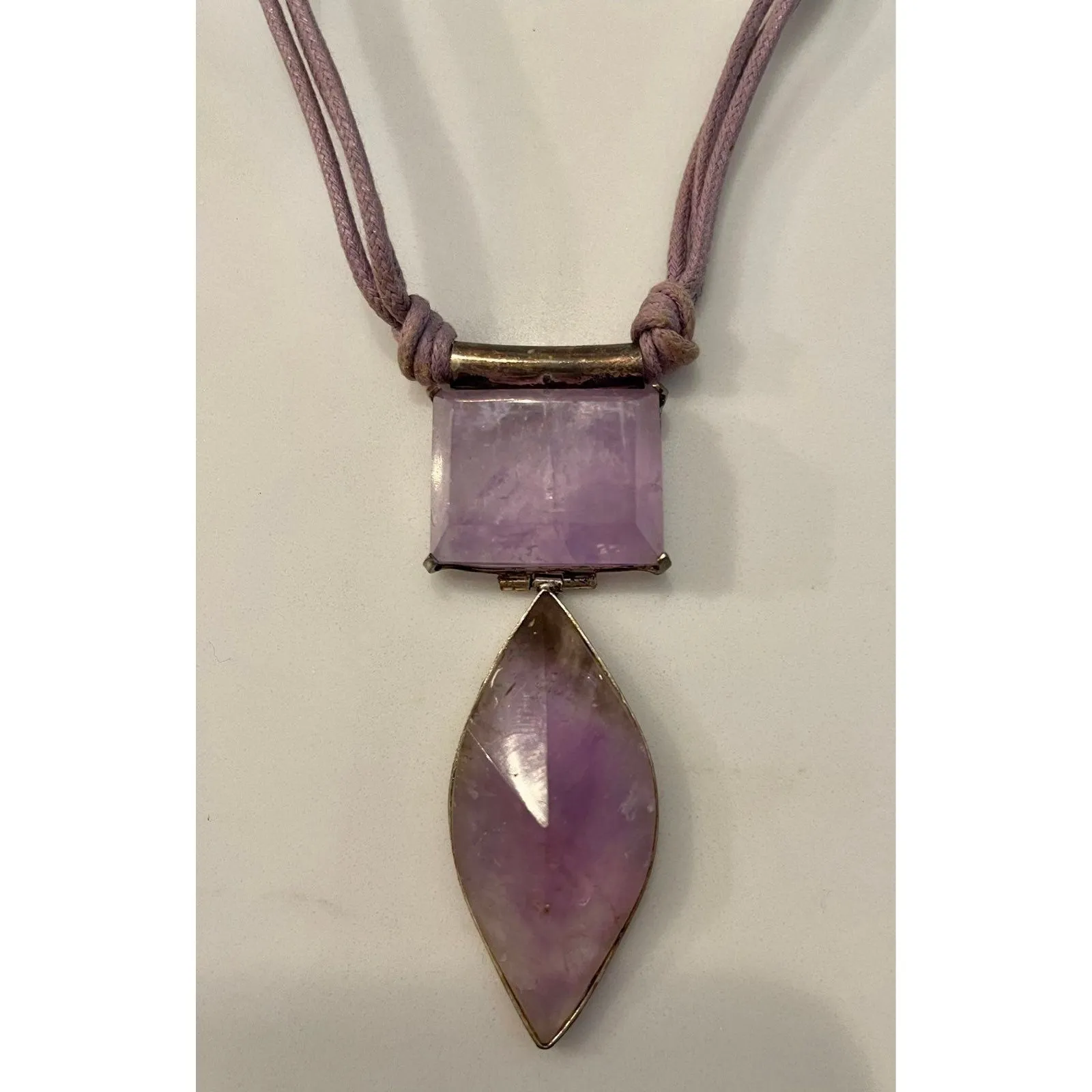 Natural Amethysts Quartz Pendant Necklace - Image 4