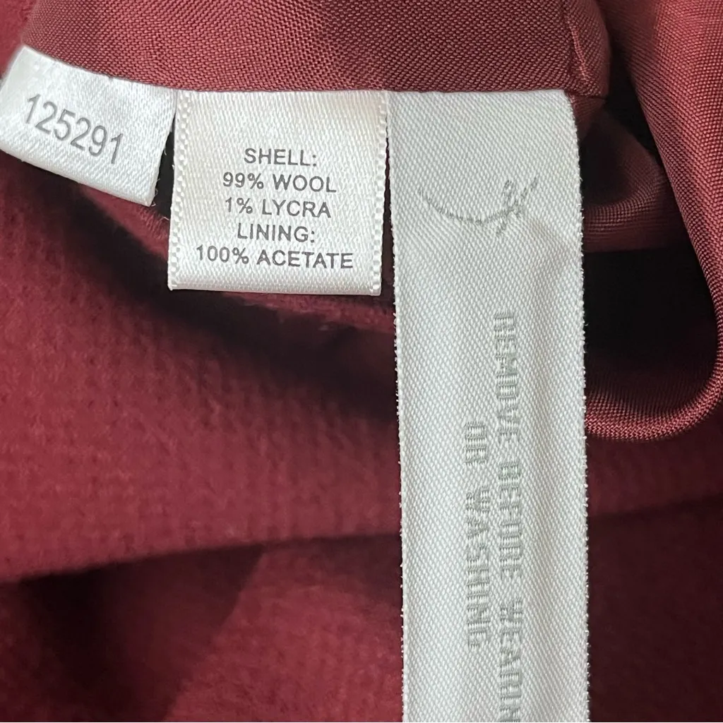 Ann Taylor Purple Wool Pencil Skirt 12 Classic Preppy Goth Workwear Midi Preppy - Image 6