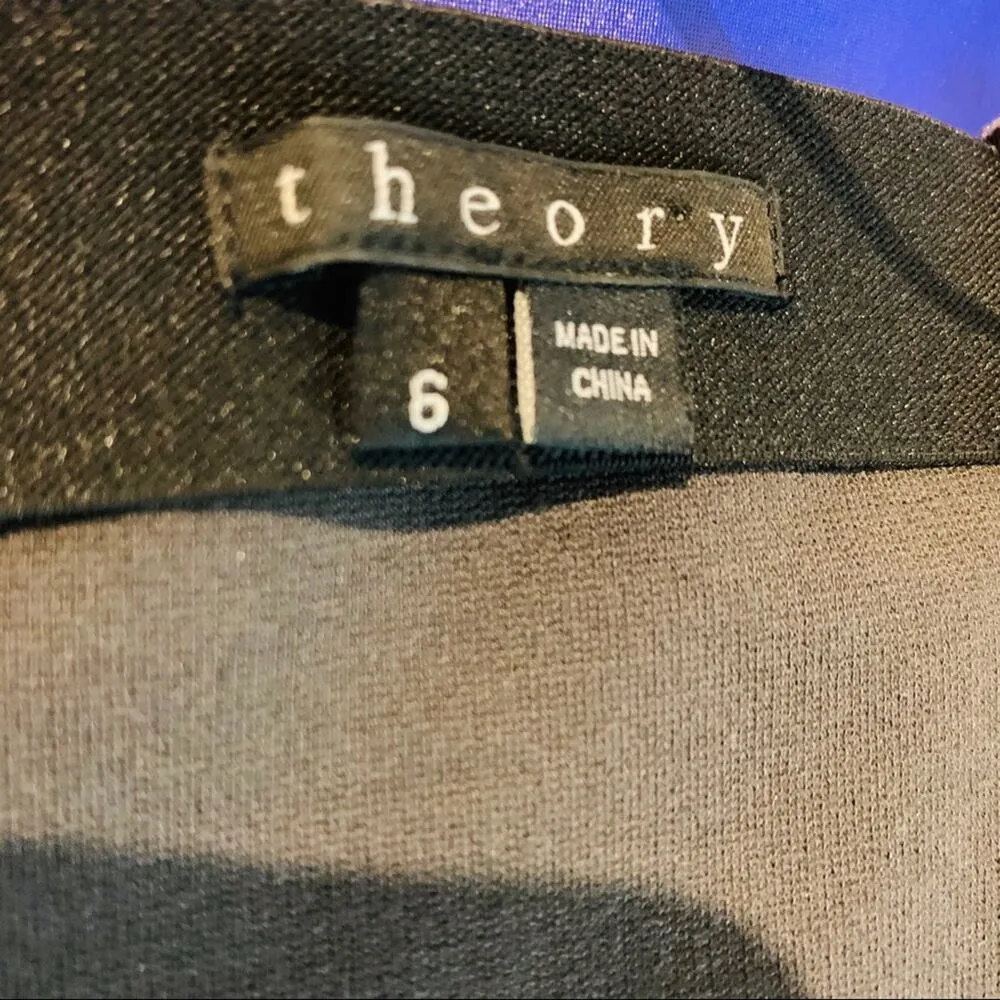 Theory Brown Velvet Satin Strapless Bubble Hem Sz 6 - Image 4