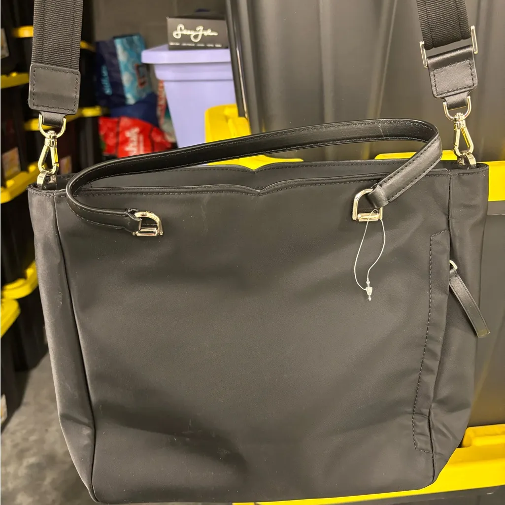 Kate Spade chelsea Jae  Medium Satchel Tote Bag Shoulder Bag Black Nylon - Image 10