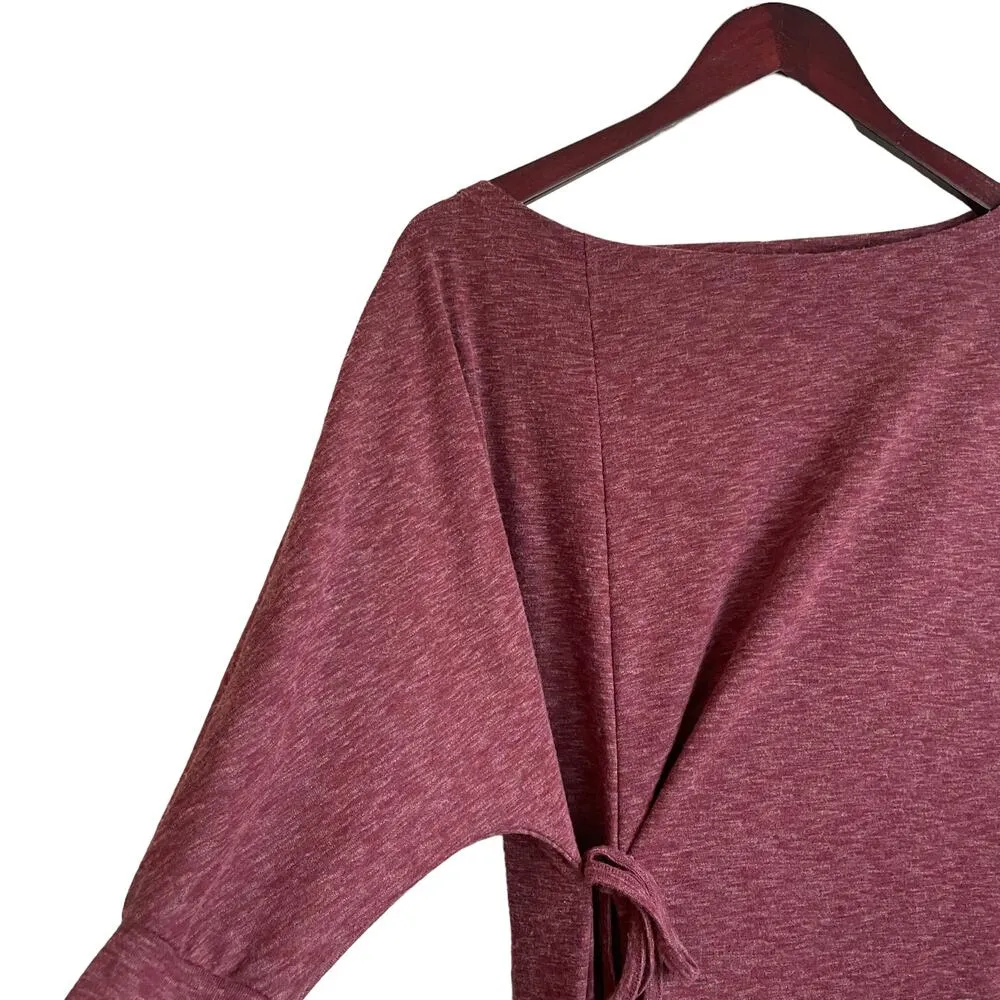 Caslon Womens Maxi Dress XXS Rose Boat Neck Wrap Tie Front Stretch Comfort Vacay - Image 4