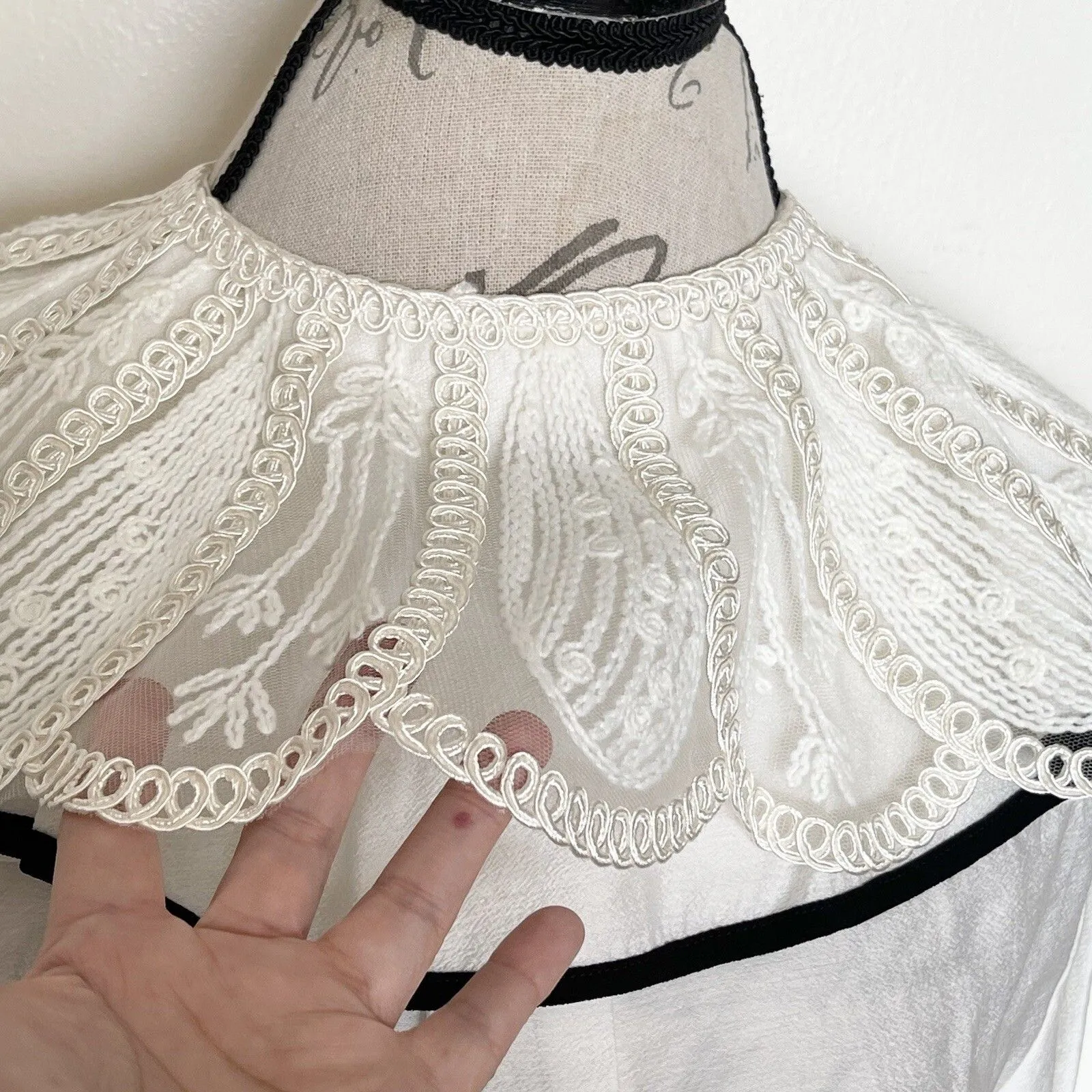 Abby Womens Blouse Sz Large Coquette Victorian Edwardian Cottage Cottagecore - Image 6