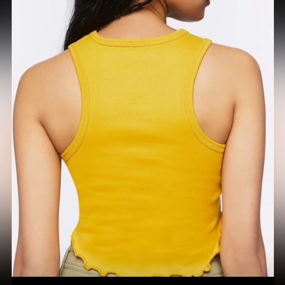 Woodstock Music Festival Make Love Not War Yellow Tank Women’s Size S Orange - Image 2