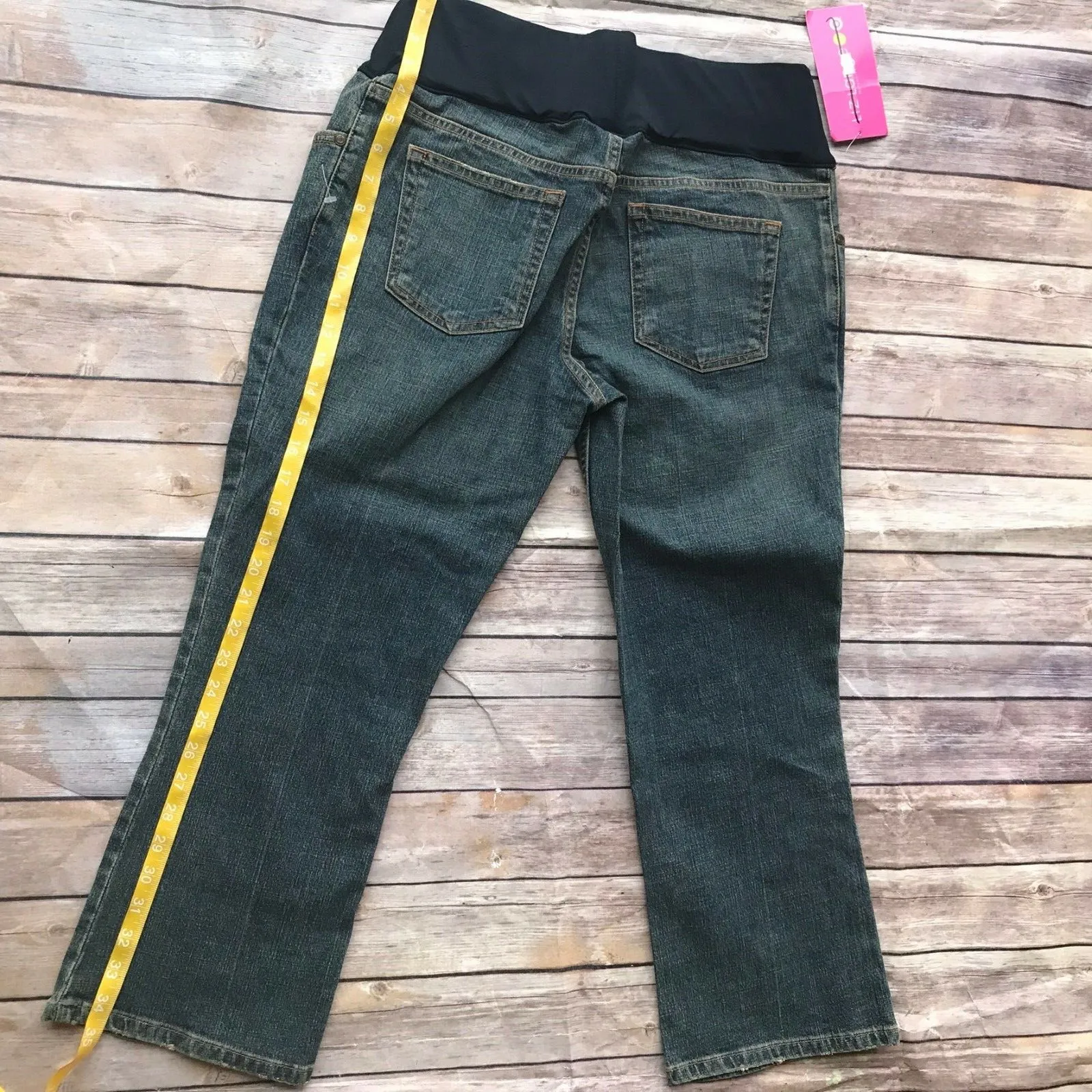 Liz Lange Womens‎ Capris Jeans Size 4 Maternity Dark Denim NEW - Image 6