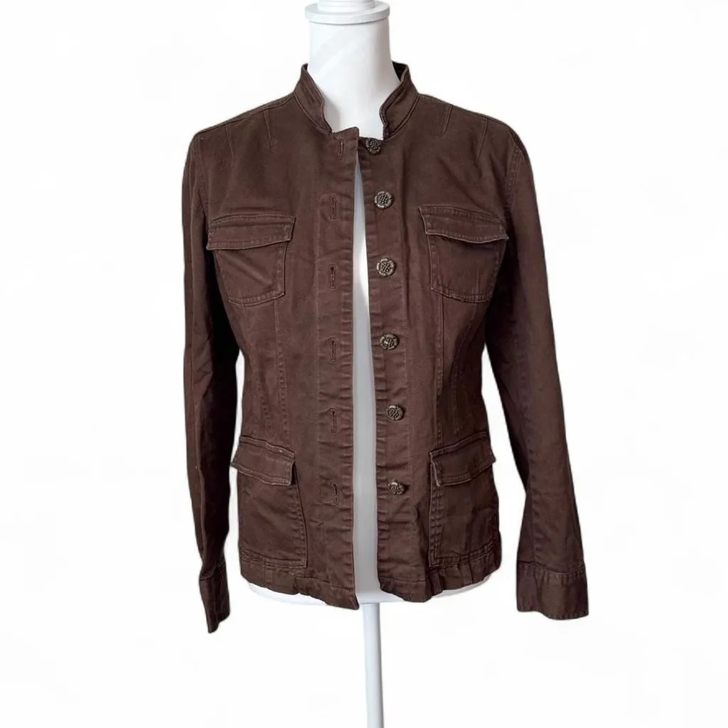 Valerie Stevens Y2K Brown Button Down Jacket - Image 3