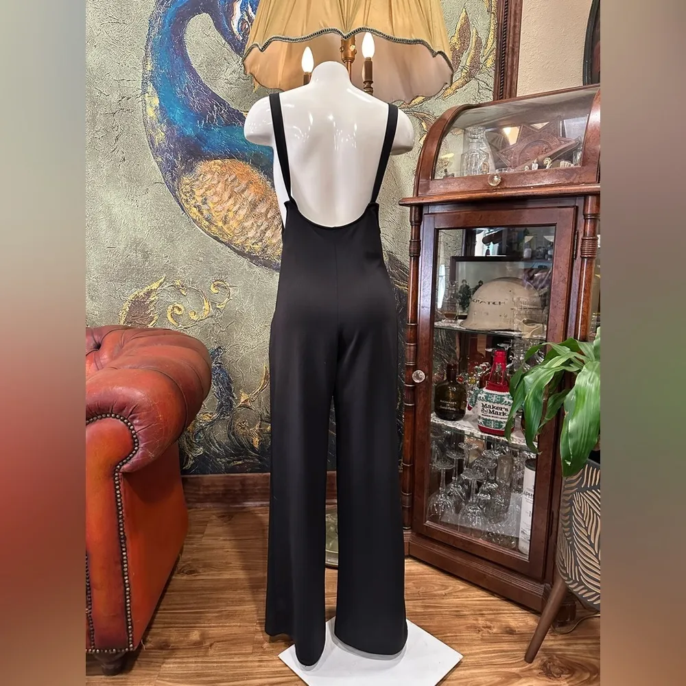 Forever 21 Black Wide Leg Jumpsuit With Shoulder Straps - Image 2