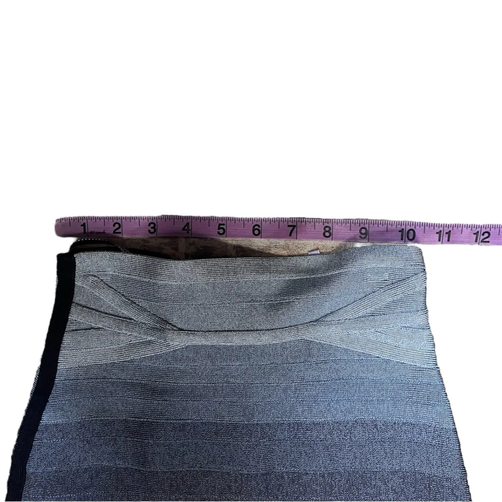 Hervé Léger Blue Abbey Ombré Skirt XS - Image 2