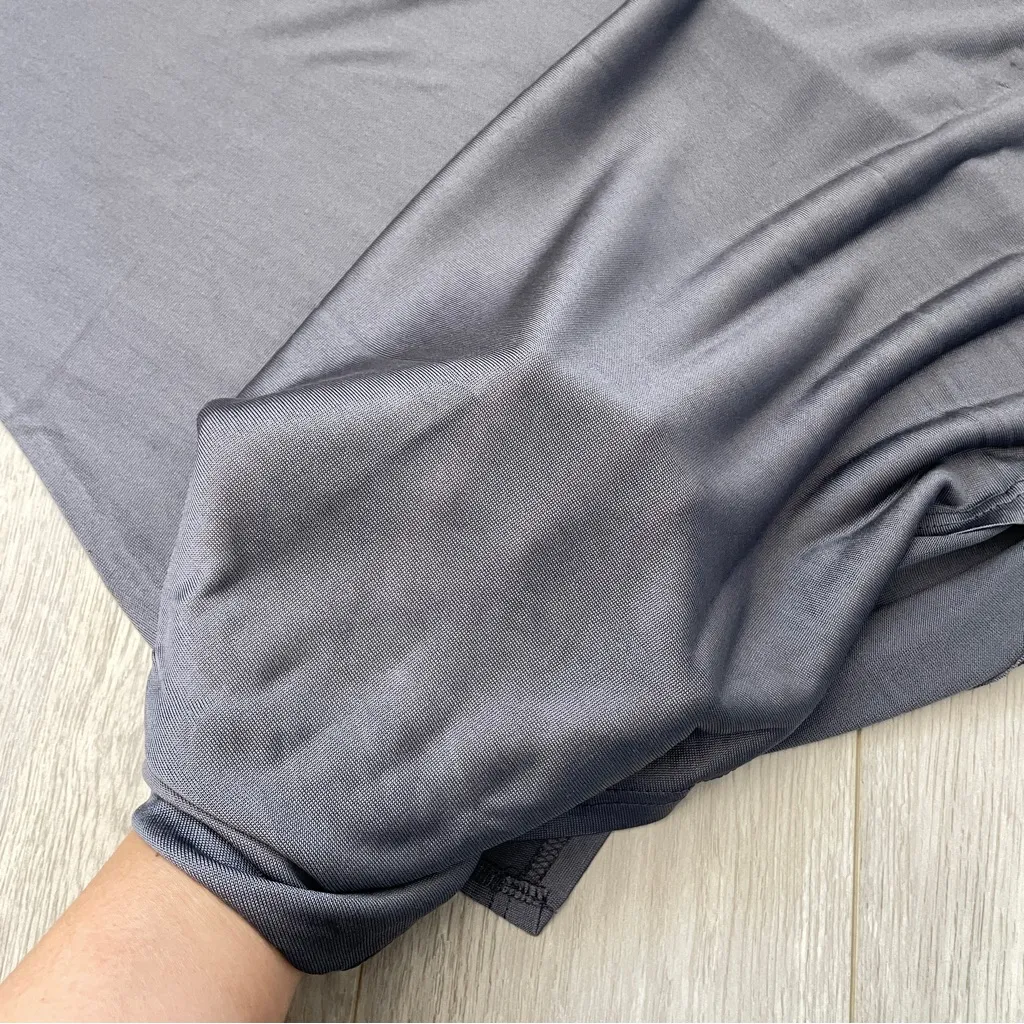 Vintage Silk Dress slip knit mini womens Gray (small) classic loungerwear party - Image 7