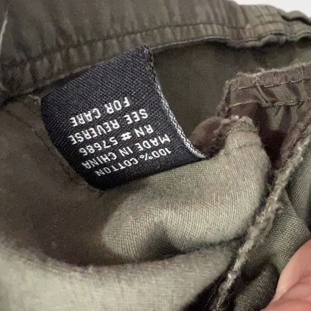 New Look Army Green Utility Jacket with Hood womens M Cotton - Image 5