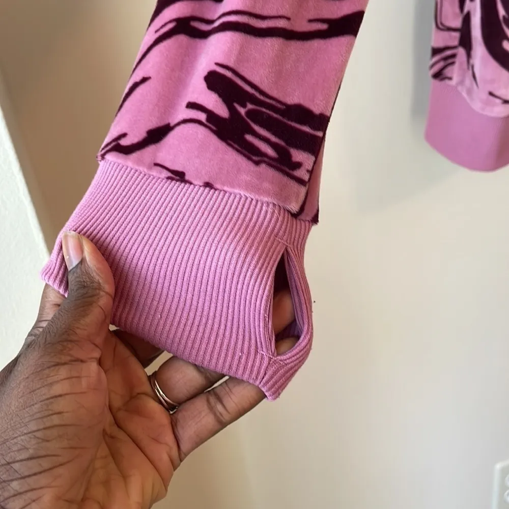 Bethany Zip Front Hoodie Cozy Collection. Size L Color Violet - Image 4