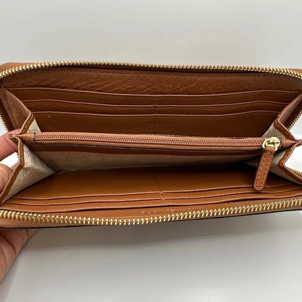 Michael Kors  Brown Zip Around Wallet - Image 5