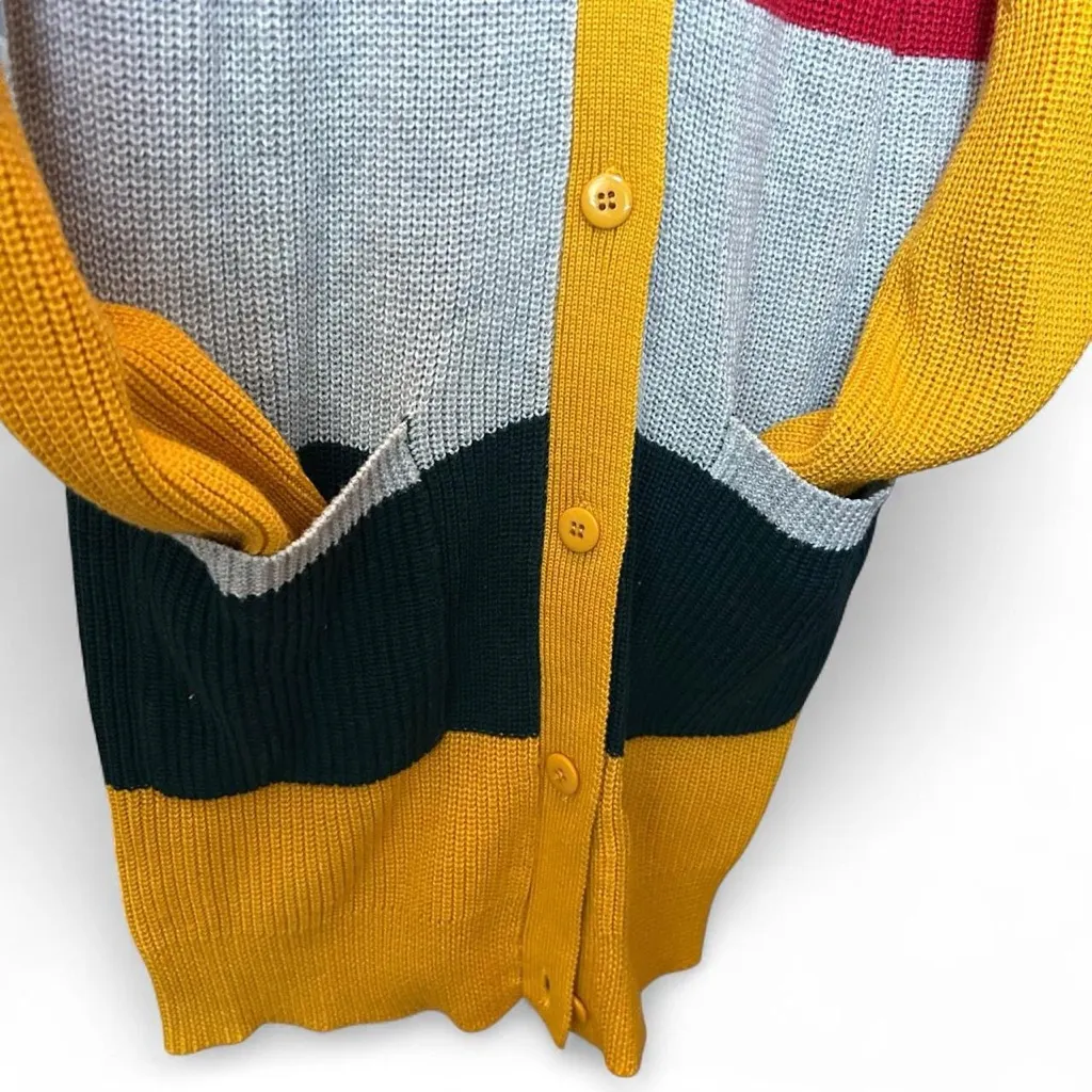 Oversized Striped Sweater Cardigan | Size M 🍁 - Image 7