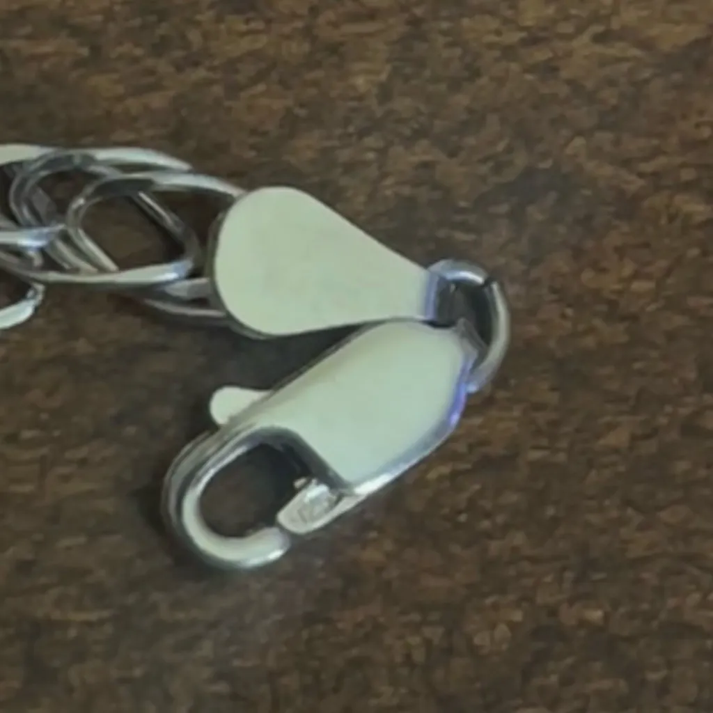 Sterling Silver Chain Bracelet – Lobster Clasp – 7.5 - Image 4