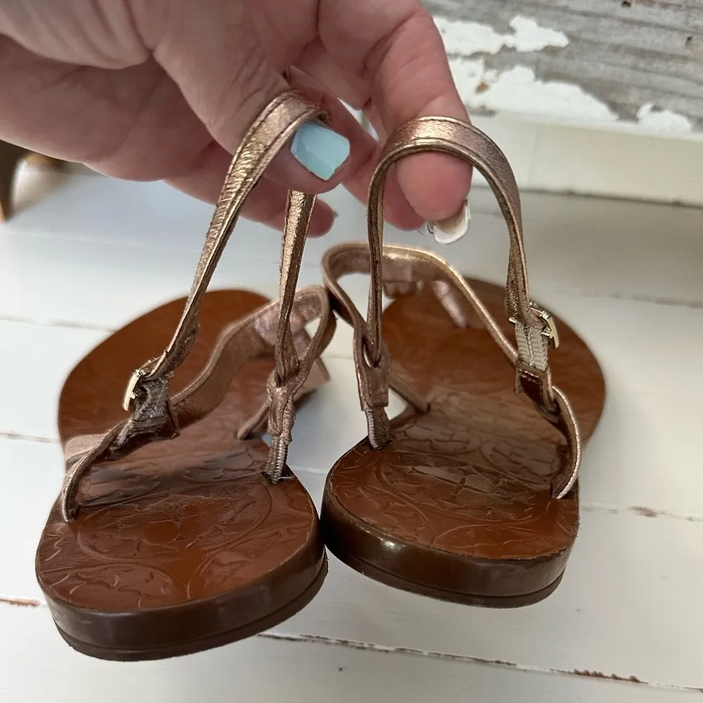 Kate spade rose gold T strap sandals 8 - Image 5