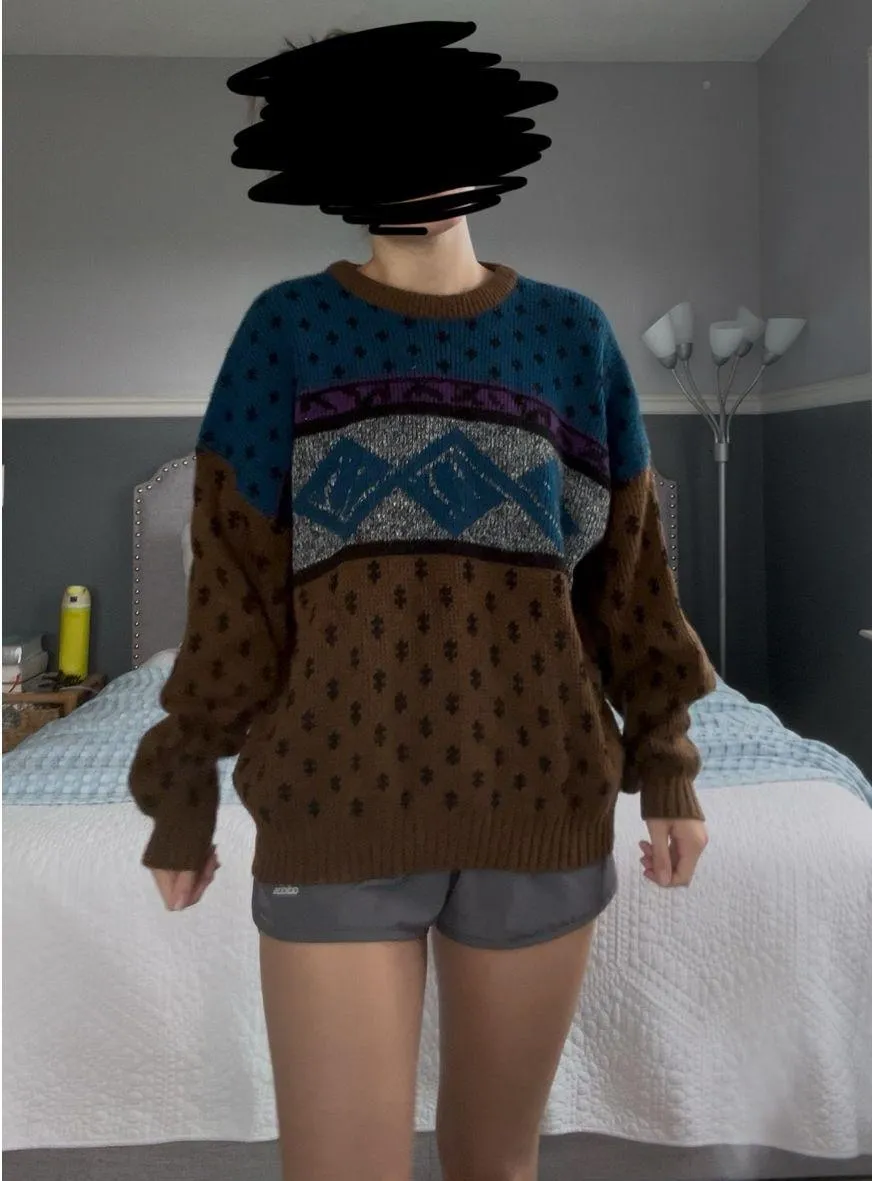 Vintage Sweater Brown Size XL - Image 4