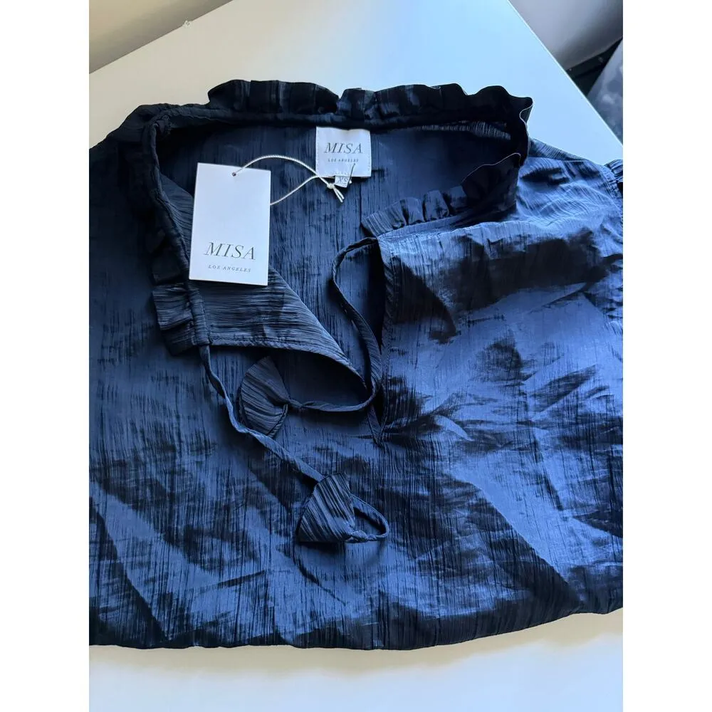 $220 NEW Misa LA Basia Top - Midnight Navy - XS - Image 9